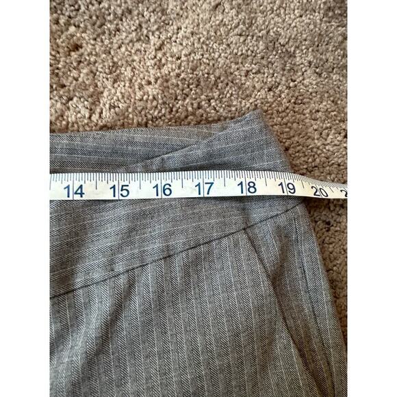 Ann Taylor Factory curvy trouser pants size 14 gray pinstripe - Picture 6 of 6